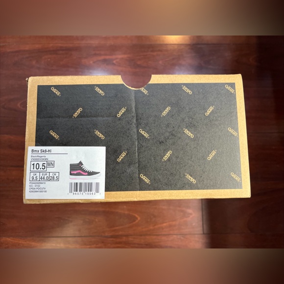Mens 10.5 Vans BMX Sk8 Hi Top Suede Black Magenta Shoe Sneaker New HALF BOX - Picture 16 of 16